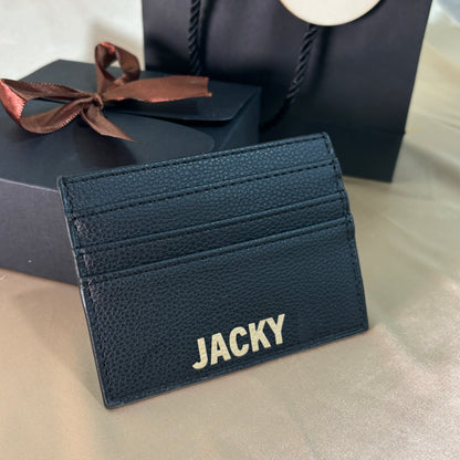 Personalised Leather Card Holder