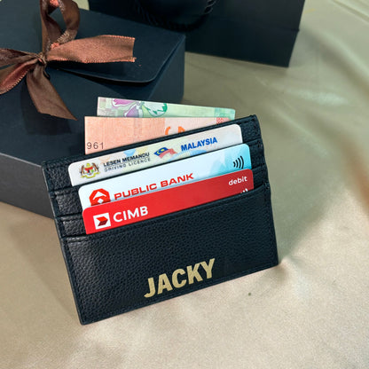 Personalised Leather Card Holder