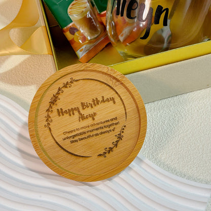 Personalised Bamboo Coaster