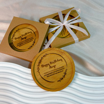 Personalised Bamboo Coaster