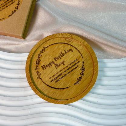 Personalised Bamboo Coaster